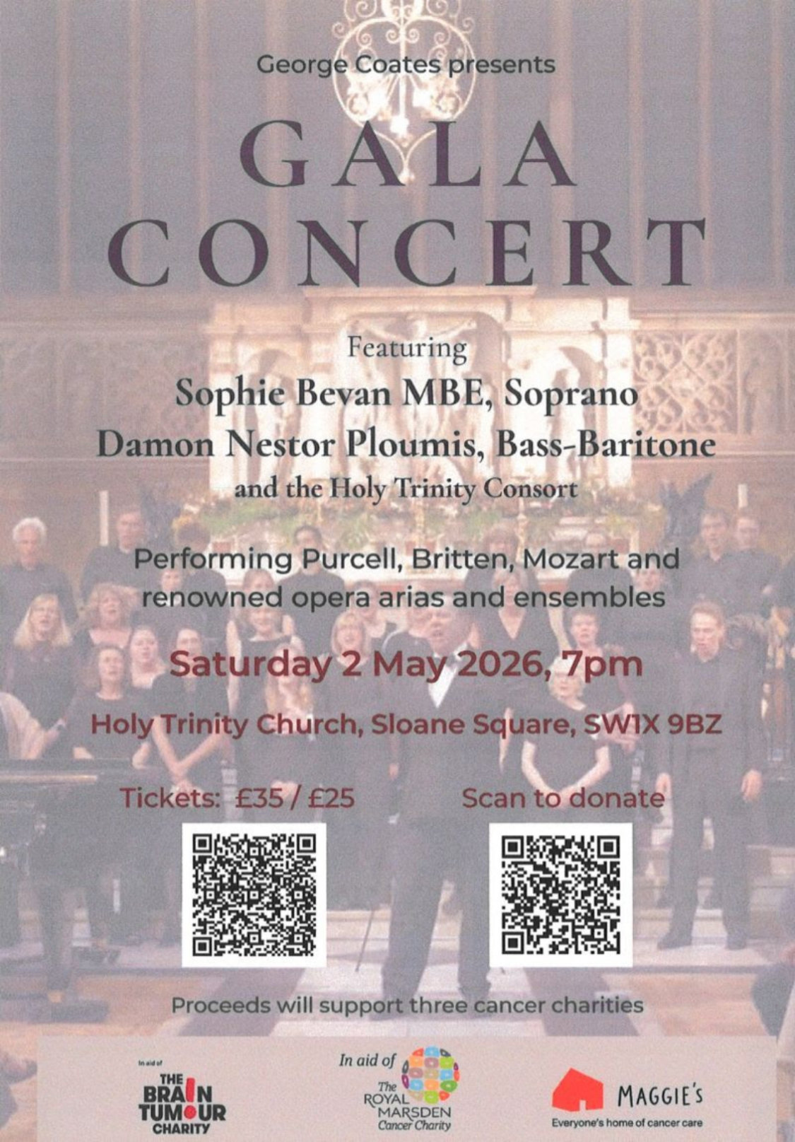 George Coates presents GALA CONCERT 2026 - 7pm | Holy Trinity Sloane Square
